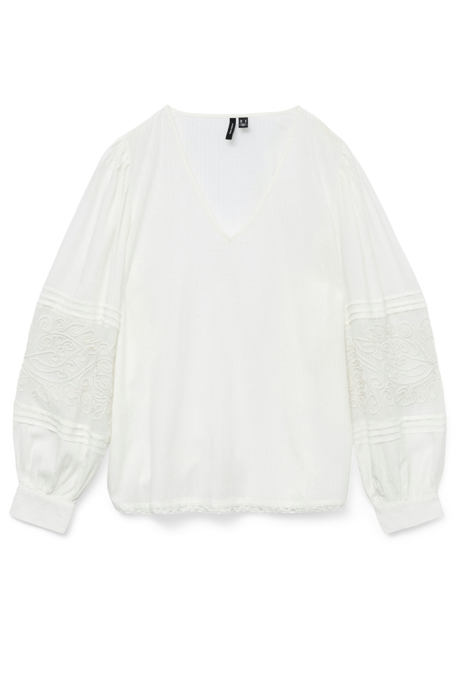 VMNICOLA LS TOP WVN GA 10324602 SNOW WHITE